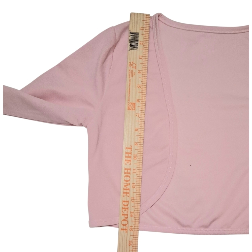 NWT, Sz. S, pink, open front, long-sleeved, cropped, jacket - Picture 9 of 13